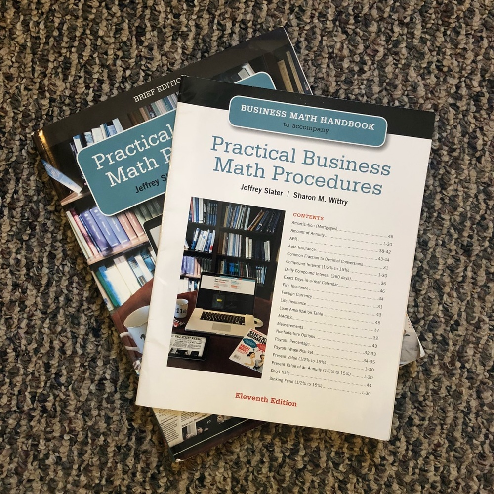 Business math textbooks